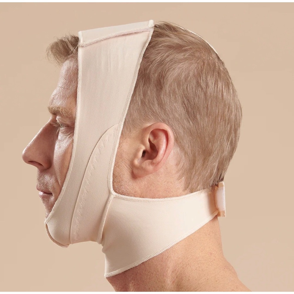 Marena Minimal Coverage Face Mask Mid-Neck Compression FM100-B Black Med